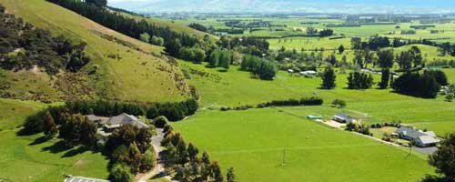 Silver Peaks Lodge from the air